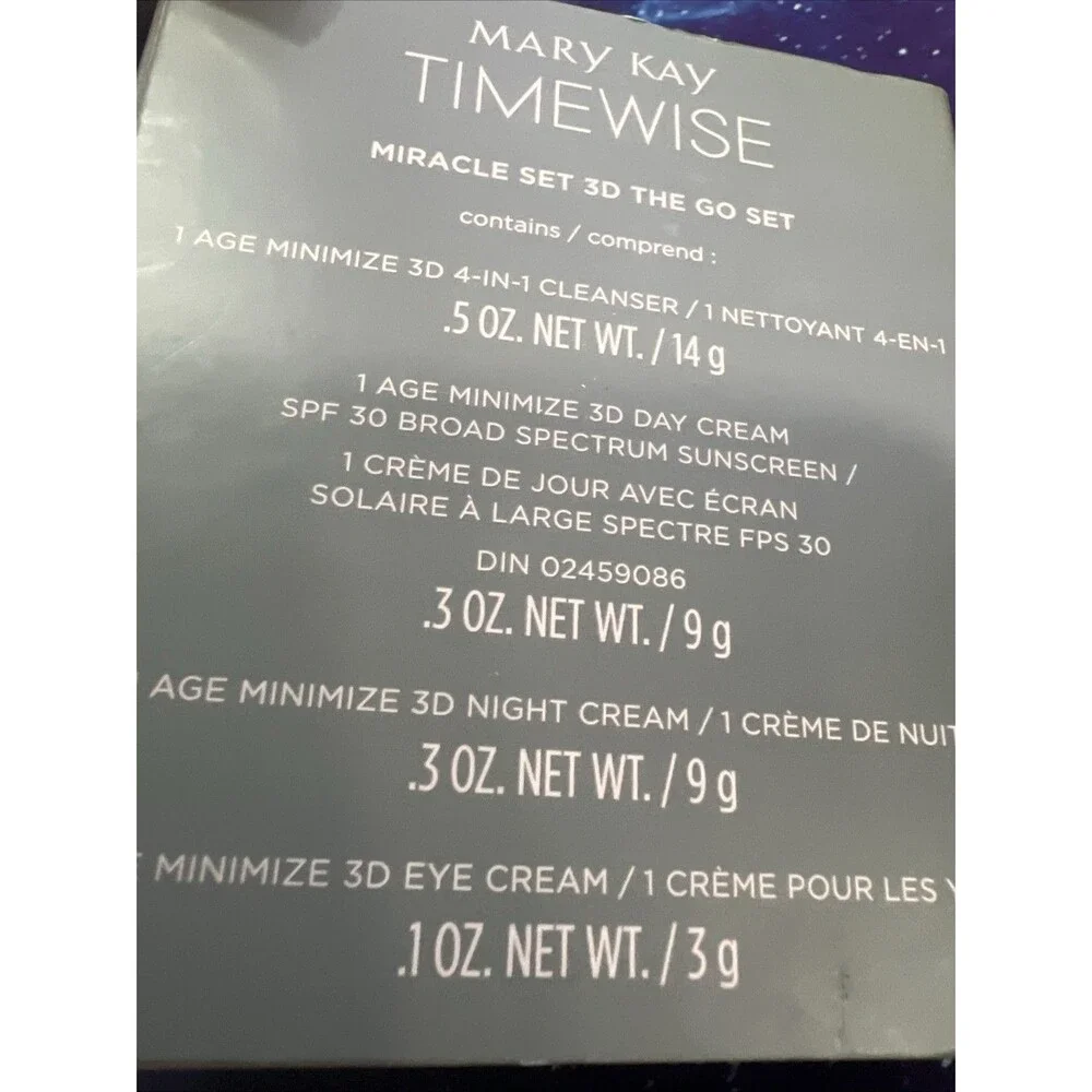 3 Mary Kay Timewise Miracle Set 3D Go Normal Dry expired travel size 089021